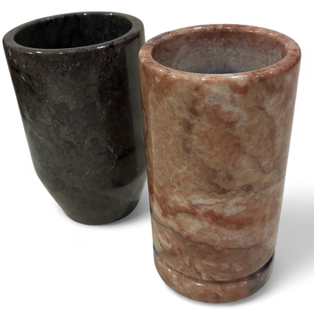 Onyx/Marble/Alabaster Water Glasses / Pen Holders  Flower Vases Bathroom Glasses